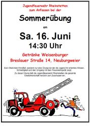 JFRH Ankuendigung Sommeruebung