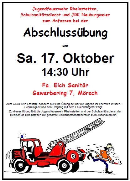 20151017 Ankündigungsplakat JFÜbung