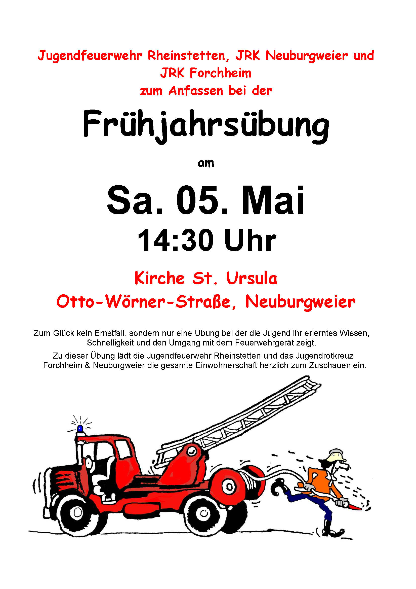 05.05.2018 Jugendübung St. Ursula Plakat