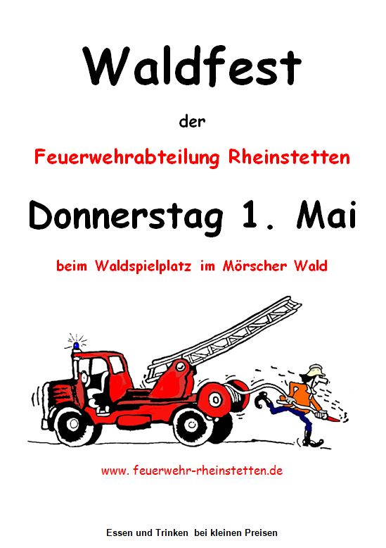 20150426 Ankündigung Waldfest 1. Mai